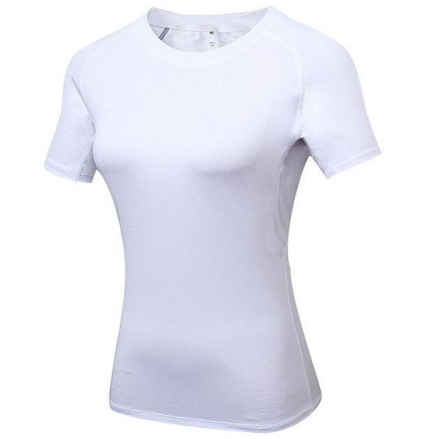 Womens Quick Dry Compression Training Yoga T-Shirts