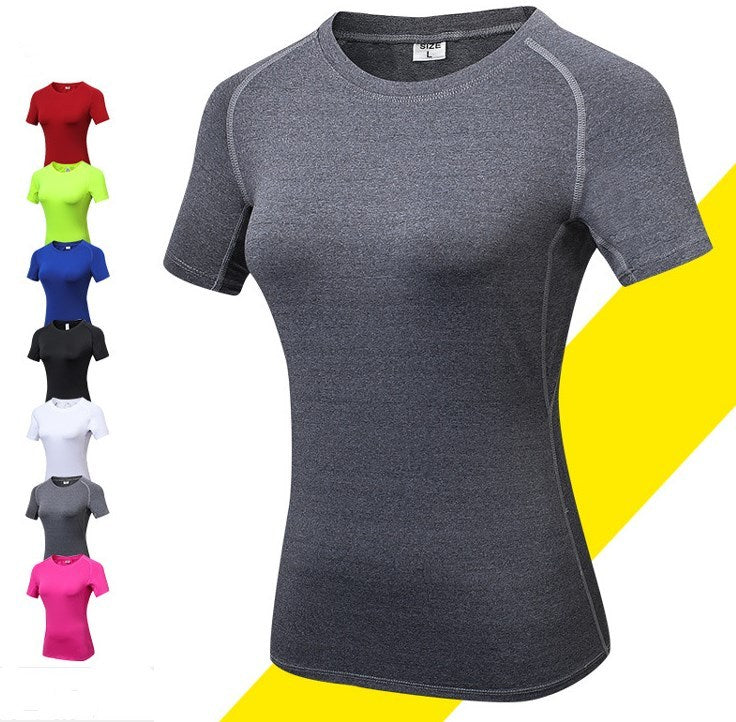 Womens Quick Dry Compression Training Yoga T-Shirts